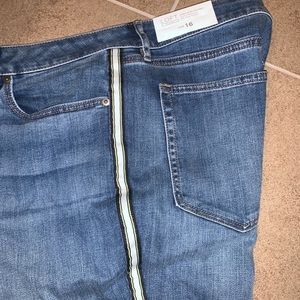 NWT LOFT TUXEDO STRIPED JEANS